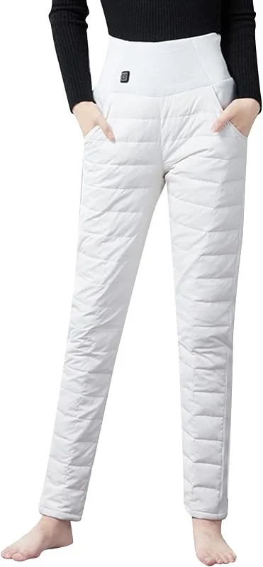 Pantalon de randonnée chauffant pour femme - Imperméable - En softshell - Coupe-vent - Doublure chaude - Pour l'hiver - Pantalon de ski - Pantalon de snowboard - Pantalon d'hiver avec poches — Vetements ski