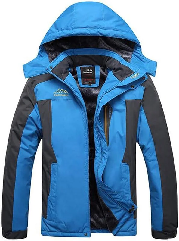 BININBOX Vestes de Randonnée pour Homme Imperméable Parka Hiver Chaud blouson Chapeau Ski — Vetements ski