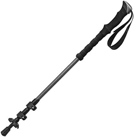 Bâtons De Randonnée Corps De Tige en Fibre De Carbone Réticulé, Matériau De Poignée en EVA, 240g Ultra-léger, Technologie De Programmation en Quatre Dimensions, Black — Equipement ski