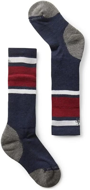 Smartwool Kids' Wintersport Full Cushion Stripe Otc Socks Kids' Wintersport Full Cushion Stripe OTC Socks Unisex-Youth (lot de 2) — Vetements ski