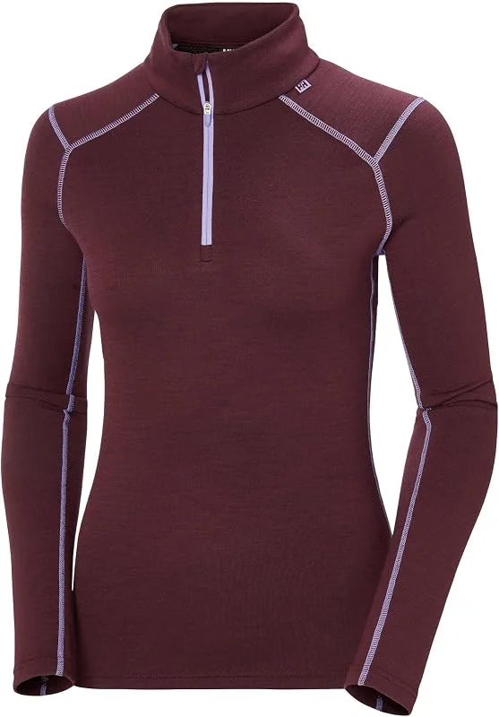 Helly Hansen W LIFA Merino Midw 1, 2 Zip Ls Baselayer Femme (Lot de 1) — Vetements ski