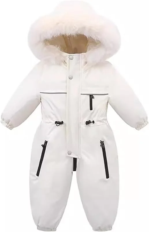 Generisch Combinaison fine unie pour bébé avec entrejambe ouverte, vêtements de ski pour garçons et filles, modèle d'hiver 2024 — Vetements ski