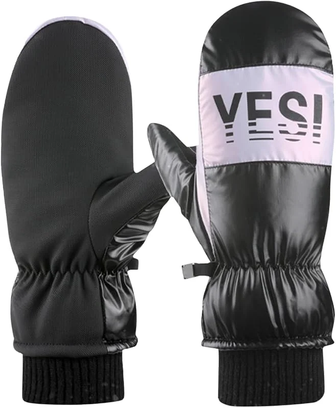 Gants d'hiver imperméables pour femme - Gants de ski - Gants d'hiver - Gants chauds et chauds pour écran tactile - Gants de neige chauds et respirants pour vélo, ski, cyclisme, sports d'hiver — Vetements ski