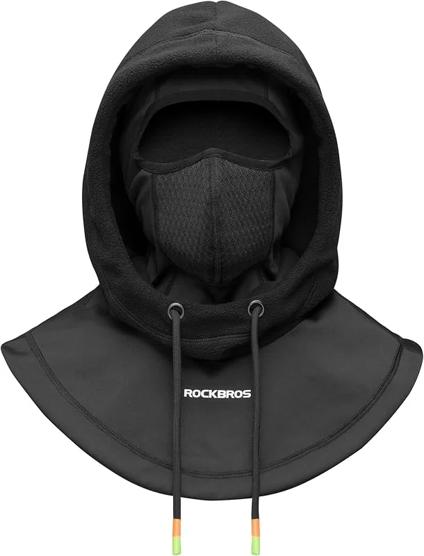 ROCKBROS Cagoules Polaire Homme Balaclava Chaud Coupe-Vent Cache-Cou à Capuchon sous Casque pour Vélo Moto Ski Trottinette — Equipement ski