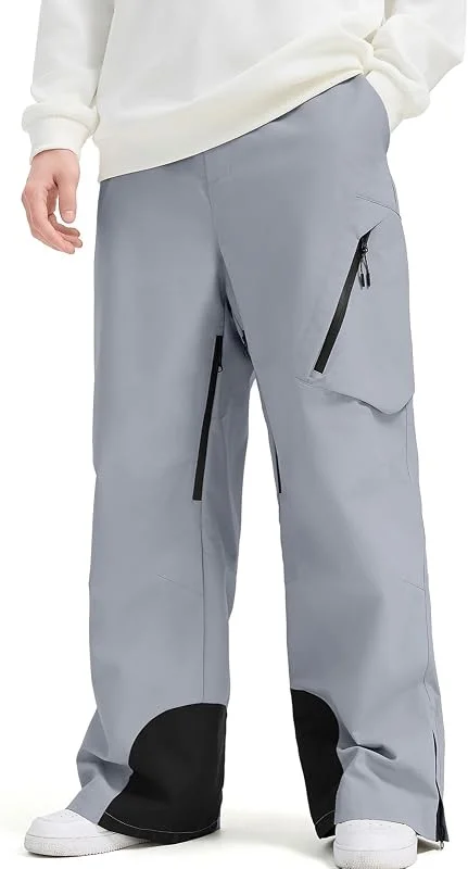 HOUZONIY Pantalon de neige pour homme - Imperméable - Salopette de snowboard - Pantalon d'hiver chaud avec bretelles - Pantalon de ski pour homme — Vetements ski