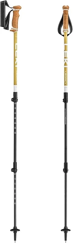 LEKI Legacy Lite Bâtons de randonnée pour Homme et Femme, Bâtons de Trekking légers et réglables en Aluminium (90-135 cm) avec Disque de Trekking — Equipement ski