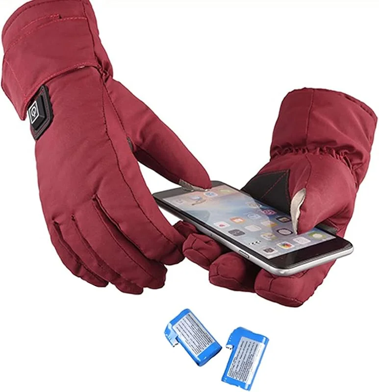 CHEWYNP Gants Chauffants pour Femme, Gants Thermiques avec Doigt à écran Tactile, Gants de Ski Chauffants électriques Rechargeables 2600 mAh 3 Niveaux de Chauffage pour Le Ski, la randonné — Vetements ski