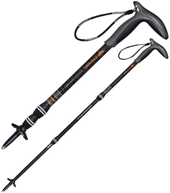 Bâtons De Marche Randonnée Télescopique Ultraléger 186g EVA Liège Respirant Poles Trekking Antichoc Antidérapant — Equipement ski