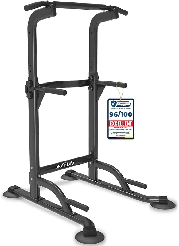DH FitLife Barre de Traction Power Tower 10 Niveaux, Multifonction — Vetements ski
