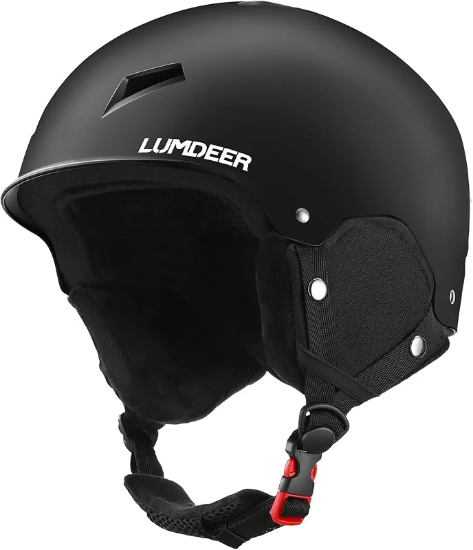 LUMDEER Casque de ski léger et sûr avec visière pour homme et femme - Protection UV 400 - Casque de snowboard avec lunettes pour lumière claire - Système de ventilation Aircon — Equipement ski