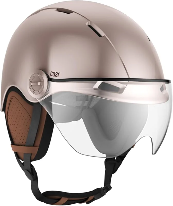 CASR Style - Casque Lifestyle Urbain pour Vélo & Trottinette Electrique - Visière Transparente & Cache-Oreille Amovibles - Confort Optimal pour Homme & Femme — Vetements ski