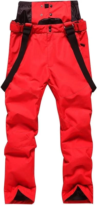 Pantalon de neige pour femme : pantalon de snowboard pantalon de ski avec bretelles pantalon de randonnée pantalon thermique imperméable hiver pantalon d'extérieur, salopette, ski extérieur — Vetements ski
