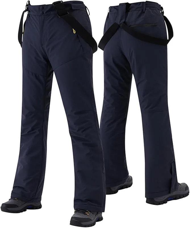 Pantalon de ski d'hiver pour femme - Pantalon de snowboard - Pantalon de randonnée avec bretelles - Pantalon de neige - Pantalon d'extérieur imperméable - Salopette thermique - Camping - Neige — Vetements ski