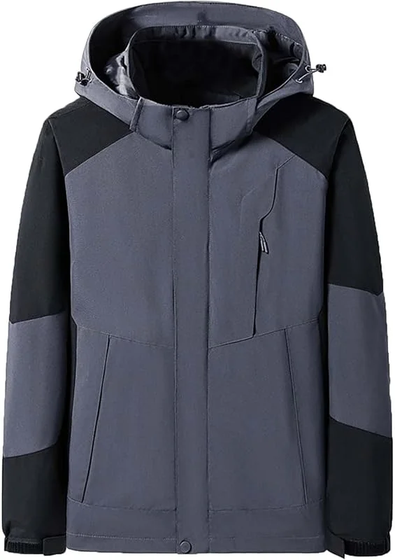 Veste de ski pour homme et femme - Automne - Softshell - Coupe-vent - Courte chaleur - Veste thermique zippée - Poches - Veste à capuche - Imperméable - Veste de mi-saison sportive - M L XL XXL — Vetements ski