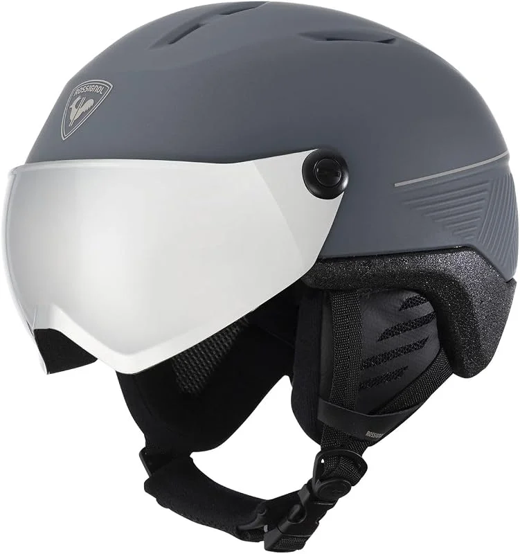 Rossignol - Casque De Ski, Snow Fit Visor Impacts Photoch Grey Homme - Homme - Gris — Equipement ski