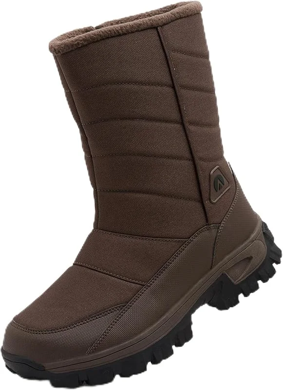 Bottes de Neige Homme Imperméable Bottines de Hiver Doublure Fourrées Chaude Boots Antidérapante Extérieur — Equipement ski