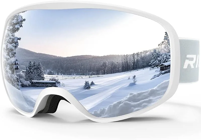 Masque et Lunettes de Ski Moto Skateboard supérieure pour Homme Femme, 100% Anti-UV, Anti-poussière, Anti-Buée, Coupe-Vent double lentille Motoneige Moto Lunettes Ski Goggles, pour Ski, Surf — Equipement ski