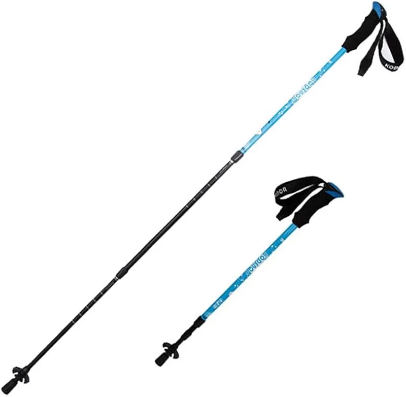Bâtons De Randonnée Paquet De 2 avec Système De Serrage 3LS en Alliage D'aluminium 7075, avec Manchon Glissant pour Boue Permettant La Randonnée, Le Camping, Et La Marche — Equipement ski