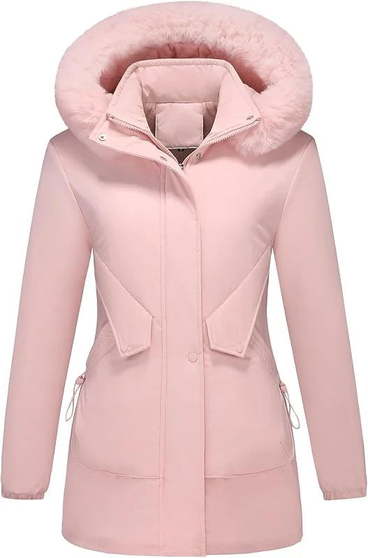 Manteau Femme Hiver Polaire Chaud Veste Parka Manches Longues — Vetements ski