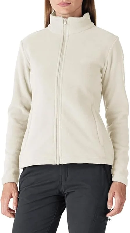 Outdoor Ventures Veste polaire pour femme avec fermeture éclair sur toute la longueur, col montant pour femme - Veste polaire légère - Électricité antistatique — Vetements ski