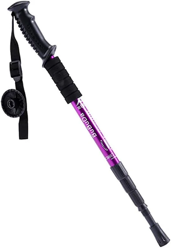 Bâtons De Randonnée Corps en Alliage D'aluminium Aviation, Bracelet en Polyester, Poignée en Mousse Eva, Système De Réglage Télescopique, Cinq Couleurs en Option — Equipement ski