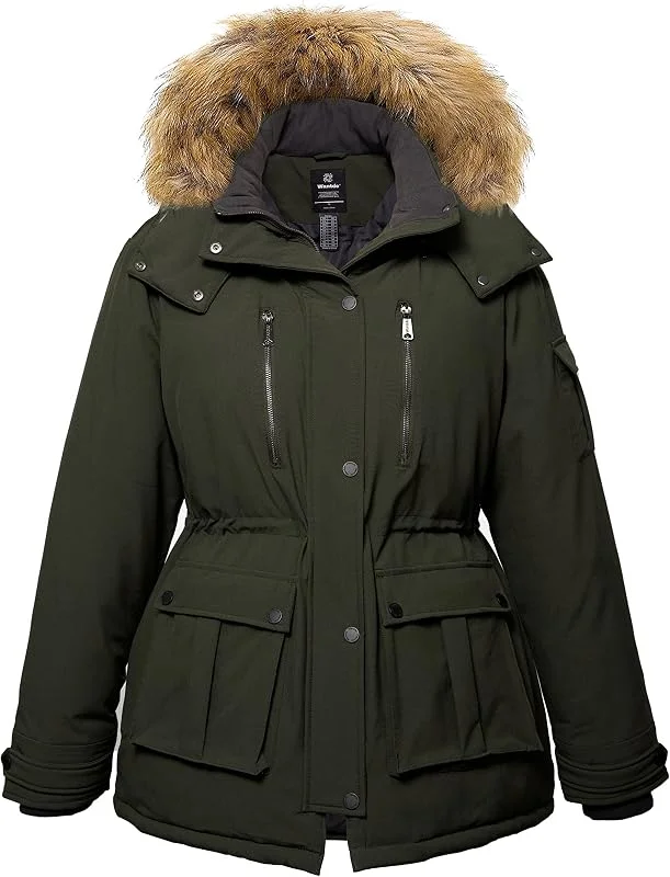 Wantdo Manteau d'hiver Chaud pour Femmes Grandes Tailles Coupe-vent Veste — Vetements ski