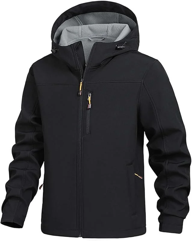 Générique Veste polaire homme coupe-vent chaude et légère pour temps froid manteau softshell isolant idéal en extérieur activité quotidienne ou loisirs — Vetements ski