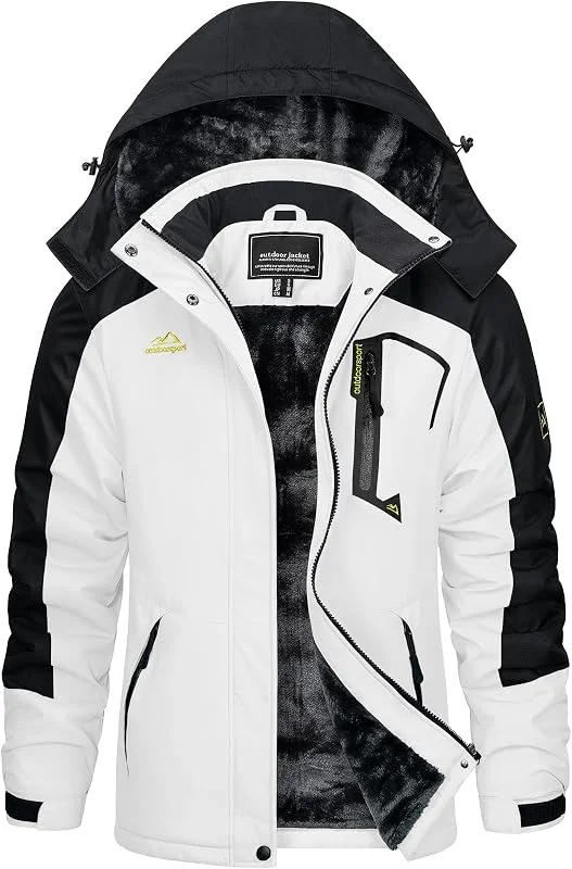 KEFITEVD Veste Ski Femme Manteau Imperméable Coupe-Vent Chaude Hiver Vest — Vetements ski