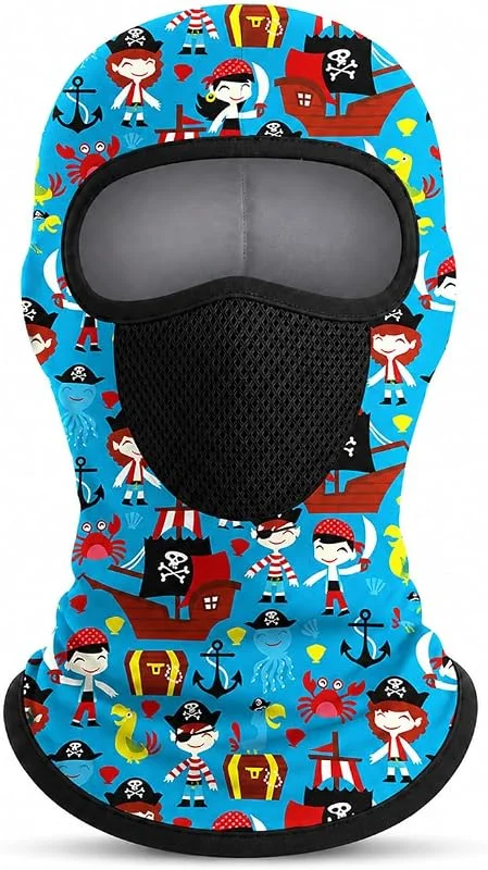 ZodiacZen Cagoule Enfant Hiver sous Casque, Ski & Vélo Bleu Clair — Equipement ski