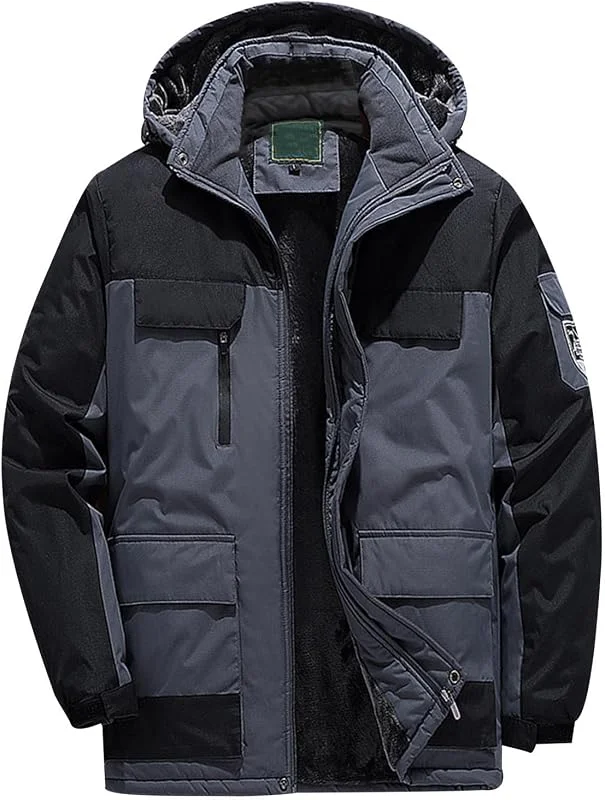 Manteau d'hiver surdimensionné pour homme - Veste de ski chaude en laine pour l'extérieur - Combinaison de randonnée 5XL 9XL — Vetements ski