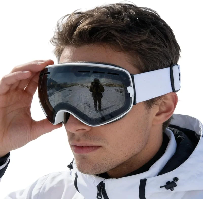 Generisch Lunettes de ski - Protection UV et anti-buée - Convient pour les porteurs de lunettes, snowboard et sports d'hiver - Pour sports de plein air et vélo - Convient pour hommes, femmes, adultes — Equipement ski