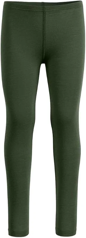 menique Legging thermique pour enfant 100 % laine mérinos 160 g, m², vert — Vetements ski
