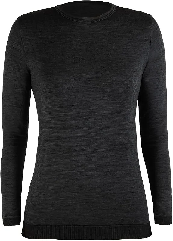 CALZITALY Maillot Thermique Unisexe, T-Shirt à Manches Longues en Laine mérinos, sous-vêtements Thermiques pour Hommes et Femmes, Ski, randonnée, Trekking, Made in Italy — Vetements ski