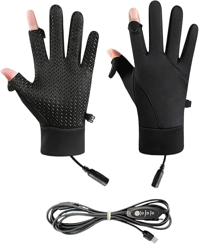 Gants d'hiver chauds chauffants avec chargement USB et coupe-vent — Vetements ski