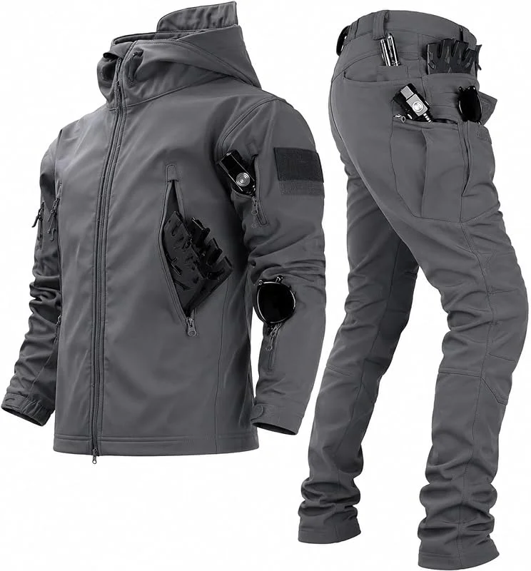 Ensemble De Combinaison De Ski Deux PièCes pour Hommes, Veste Softshell pour Hommes, Combinaison Snowboard 2 PièCes, Ensembles Combinaisons Combat Militaires ImperméAbles — Vetements ski