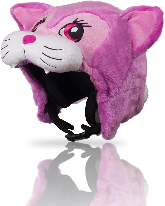 Housse pour Casque Design tête de Chat Rose — Equipement ski