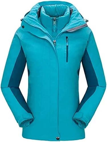 MU Veste de Ski Imperméable Femme Veste de Ski Montagne Femme Parka Imperméable Hiver Imperméable Bleu Rouge Noir Hiver, Bleu, Grand — Vetements ski