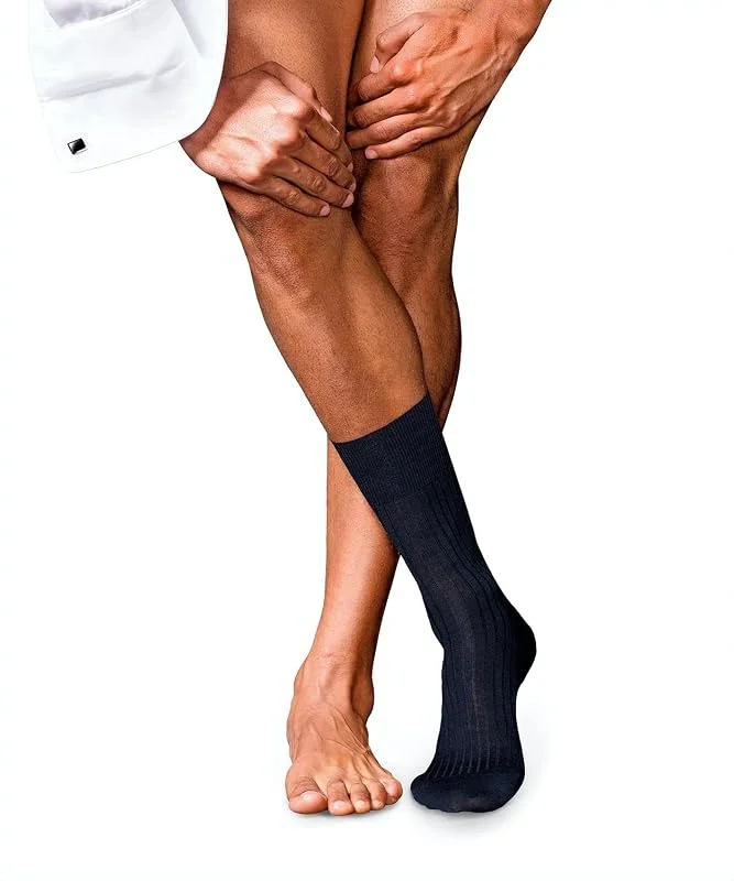 Falke homme No. 7 chaussettes respirantes régulation climatique anti-odeur laine fines chaudes renforcées couture plate aux orteils pour tenues habillées décontractées travail 1 paire — Vetements ski
