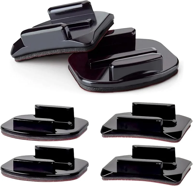 4 Supports adhésifs pour Casque, Go Pro, Base Fixe avec 4 pastilles adhésives — Equipement ski