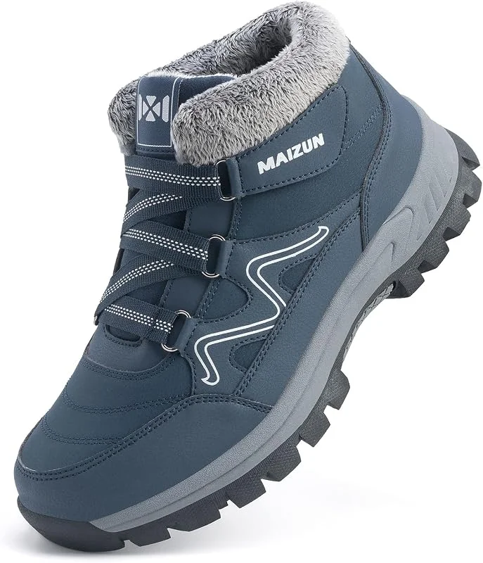 bottes d'hiver chaudes pour homme bottes de neige hiver chaussures doublées chaussures de randonnée en plein air bottes de sport — Equipement ski