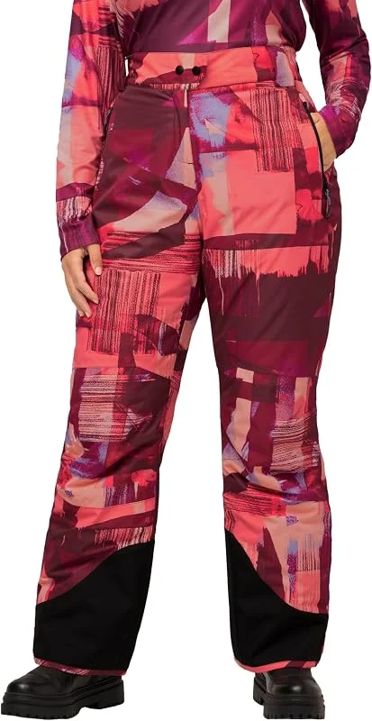 Ulla Popken Femme Grandes Tailles Pantalon de Ski imperméable, Fermeture à Scratch et Jupe Pare-Neige 824258 — Vetements ski