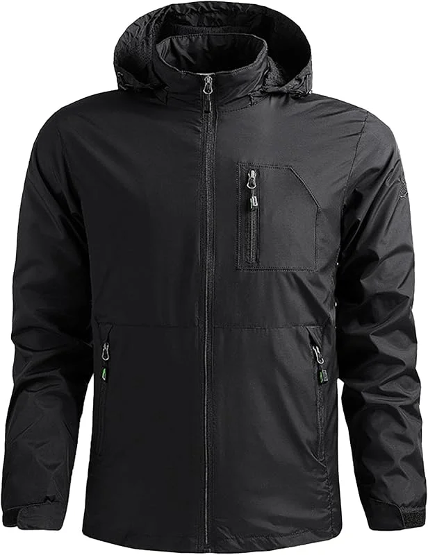 ZDJSWJ Veste à capuche softshell légère pour hommes Randonnée windbreaker hiver extérieur manteau Veste à capuche coupe-vent Running — Vetements ski