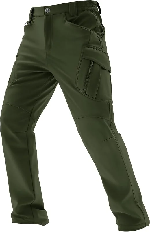 TACVASEN Pantalon softshell pour homme - Rembourré - Imperméable - Coupe-vent - Chaud — Vetements ski