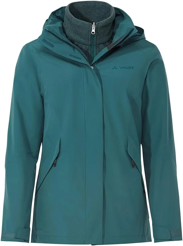 VAUDE Veste 3 en 1 Rosemoor II, multifonctionnelle, 3 en 1, pour femme, coupe-vent, imperméable et respirante — Vetements ski