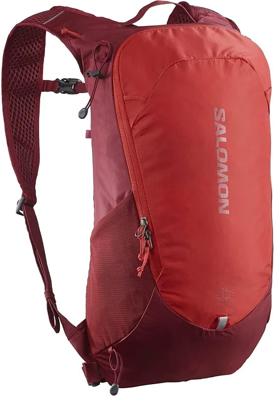 Salomon Trailblazer 10 Backpack, sac à dos léger avec compartiment principal et poches latérales accessibles, harnais confortable, idéal pour randonnées courtes ou trajets — Equipement ski