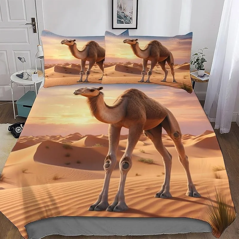 Chameau Parure De Lit 3 Pièces Housse De Couette en Microfibre avec Taies D'oreillerFermeture Éclair pour EnfFourmis Adultes Double 200x200cm — Equipement ski