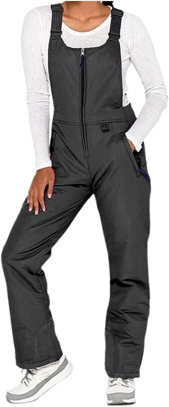 Pantalon de ski imperméable pour homme et femme avec genoux renforcés et taille réglable en grandes tailles — Vetements ski