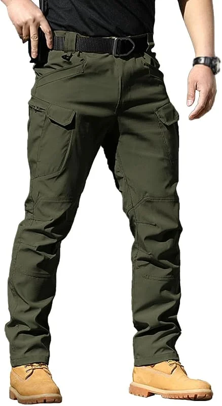 Pantalon De Travail pour Homme avec Genouillère Pantalon+Homme+Ski Cargo Taille Haute Jogging Slim Survêtement Léger Tactique Militaire Randonnée Chasse Moto — Vetements ski