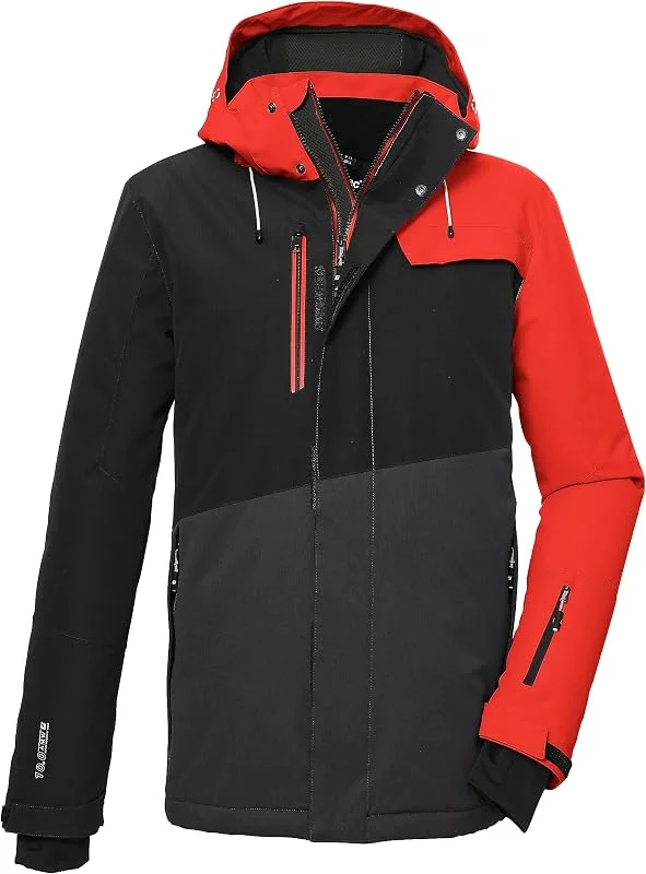 killtec Ksw 77 Mn Ski Jckt Veste de ski, veste fonctionnelle avec capuche amovible et jupe pare-neige Men´s — Vetements ski