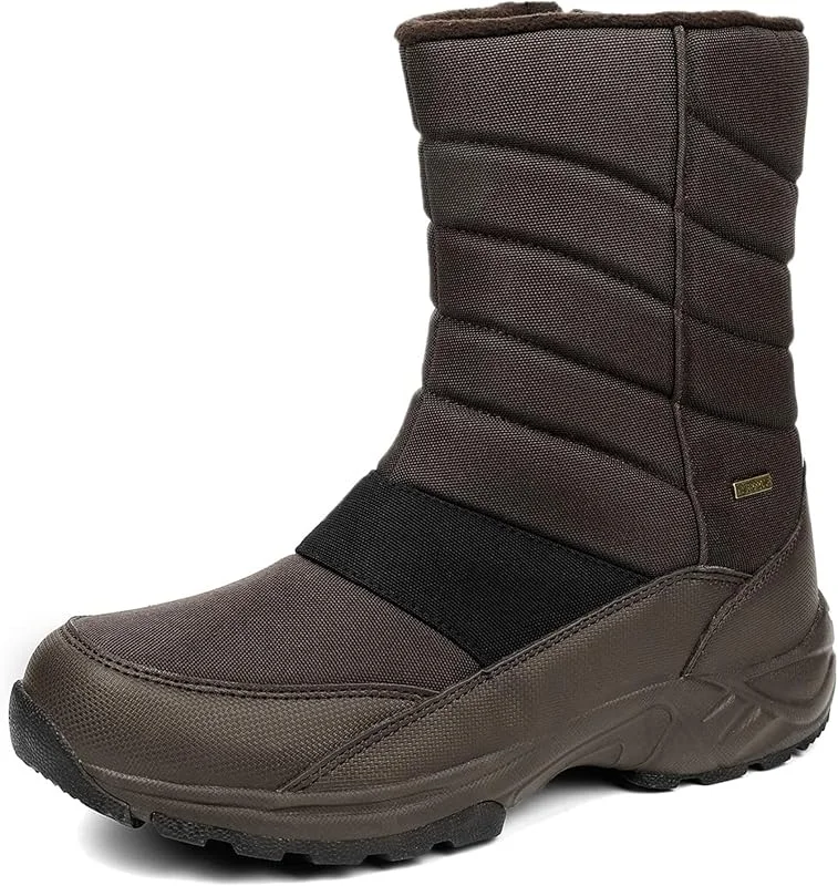 TLOLA Bottes d'hiver pour homme - Imperméables - Doublure chaude - Légères - Antidérapantes - Pour le travail, le ski, le plein air — Equipement ski